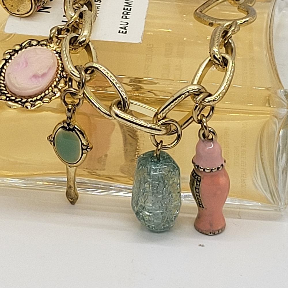 Vintage Cookie Lee Rare Signed Charm Bracelet - Picture 2 of 7